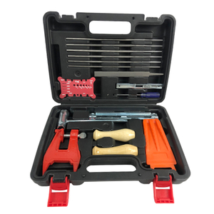 16pcs Chain & Bar Measuring Tool Guide Gauge Handle Stump Vise Felling Wedge 3.5mm-5.5mm Round File Guide Gauge Screwdriver Wrench Kit