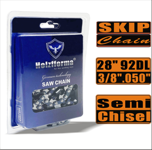 Holzfforma® Skip Chain Semi Chisel 3/8'' .050'' 28inch 92DL Chainsaw Saw Chain Top Quality German Blades and Links