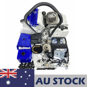 AU STOCK only to AU ADDRESS - Farmertec Complete Aftermarket Blue Repair Parts For STIHL MS440 044 Chainsaw Engine Crankcase Gas Fuel Tank Ignition Coil Crankshaft Carburetor Cylinder Piston Recoil Starter Muffler 2-4 Days Delivery Time Fast Shipping For AU Customers Only