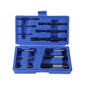 12pc Screw Extractor and Drill Bit Guide Set Broken Bolt Fastener Remover Tool Kit