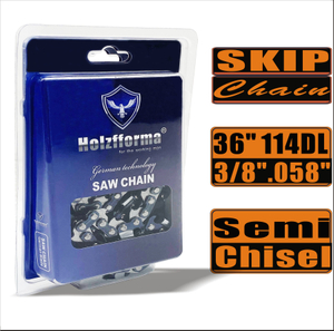 Holzfforma® Skip Chain Semi Chisel 3/8'' .058'' 36inch 114DL Chainsaw Saw Chain Top Quality German Blades and Links