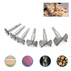 6pcs 30-60mm Forstner Drill Bit Set Hinge Hole Cutters Woodworking Hole Saw Cutter