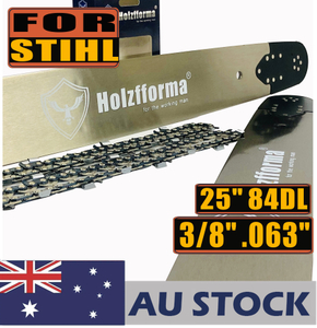 AU STOCK only to AU ADDRESS - Holzfforma® 25inch Guide Bar & Full Chisel Saw Chain Combo 3/8 .063 84DL For Stihl Chainsaw MS361 MS362 MS380 MS390 MS440 MS441 MS460 MS461 MS660 MS661 MS650 2-4 Days Delivery Time Fast Shipping For AU Customers Only