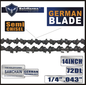 Holzfforma® 1/4'' .043'' 14inch 72DL Semi Chisel Chainsaw Saw Chain Replaces Stihl# 3670 005 0072 (71PM3 72)