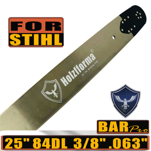 Holzfforma® Pro 3/8 .063 25inch 84 Drive Links 3003-000-9831 Guide Bar For Stihl MS361 MS362 MS380 MS390 MS440 MS441 MS460 MS461 MS660 MS661 MS650