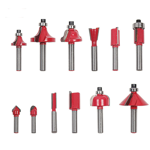 12PCS Milling Cutter Router Bit Set 8mm Shank Trimming Woodworking Tool