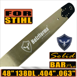 Holzfforma 48inch 404 .063 138DL Guide Bar For Stihl MS880 088 070 090 084 076 075 051 050 Chainsaw