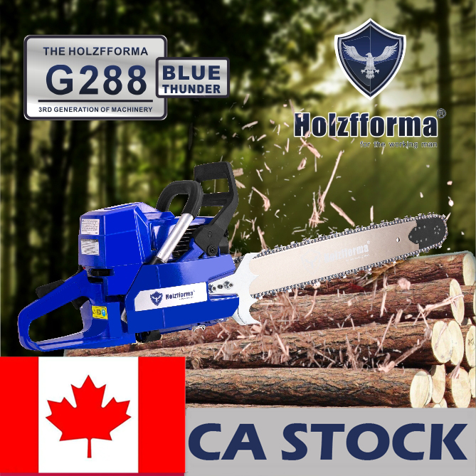 CA STOCK - 87cc Holzfforma® Blue Thunder G288 Gasoline Chain Saw Power Head Without Guide Bar and Chain Top Quality By Farmertec All parts are For Husqvarna 288 Chainsaw 2-4 Days Delivery Time Fast Shipping For CA Customers Only