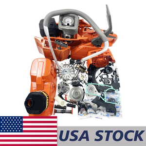 US STOCK - Farmertec Complete Aftermarket Repair Parts Kit For Holzfforma G395XP HUSQVARNA 394 395 394XP 395XP Chainsaw Engine Motor Crankcase Crankshaft Carburetor Fuel Tank Cylinder Piston Ignition Coil Muffler 2-4 Days Delivery Time Fast Shipping For US Customers Only