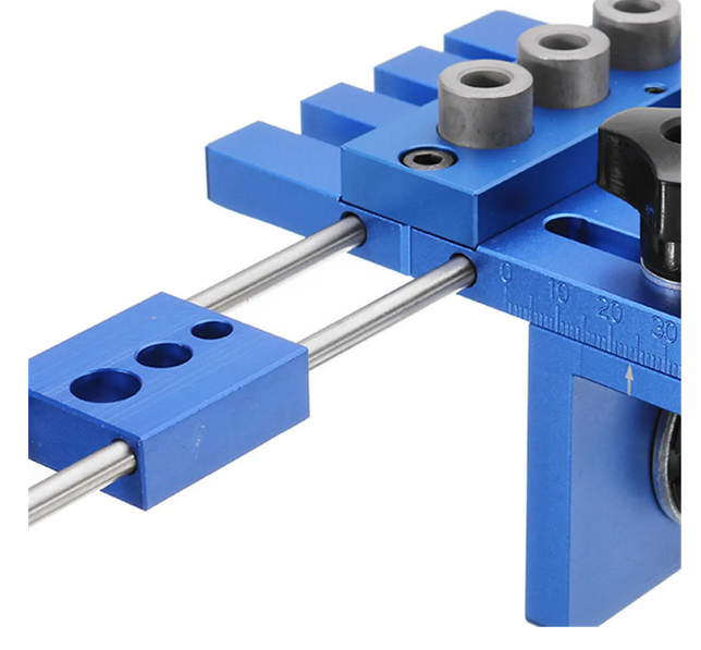 Aluminum Alloy Dowelling Jig Set Wood Dowel Drilling Position Jig Woodworking Tool
