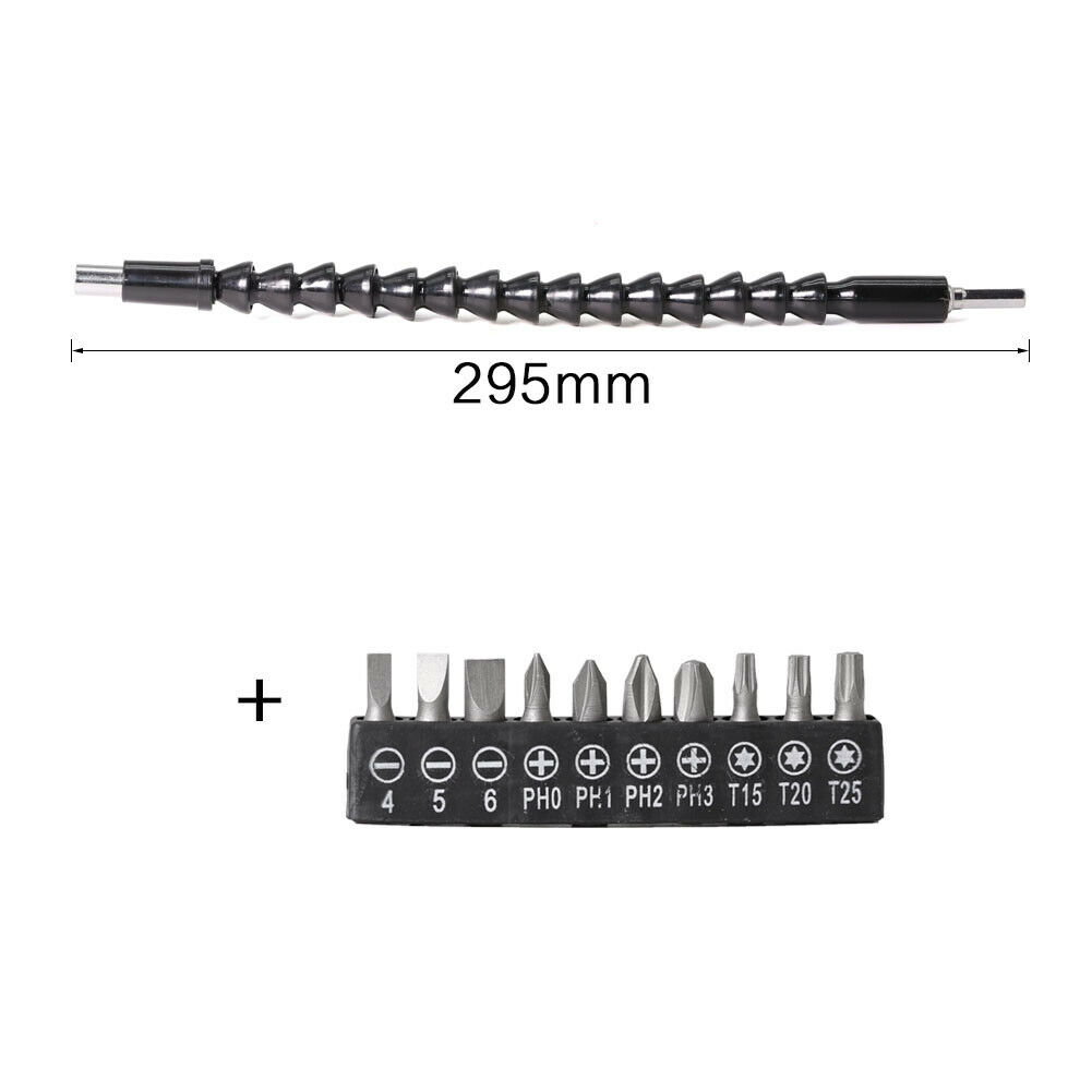 Extension Screwdriver Drill Flexible Shaft Bits Holder Connecting Attachment For Electronic Drill Drill Adapter WT 10pcs Bits