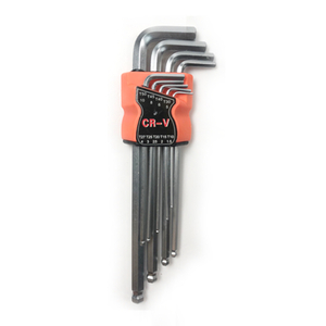 9pcs Hex Six Angle/ Flat/ Ball Head Type Hexagon Allen Key Wrench Set