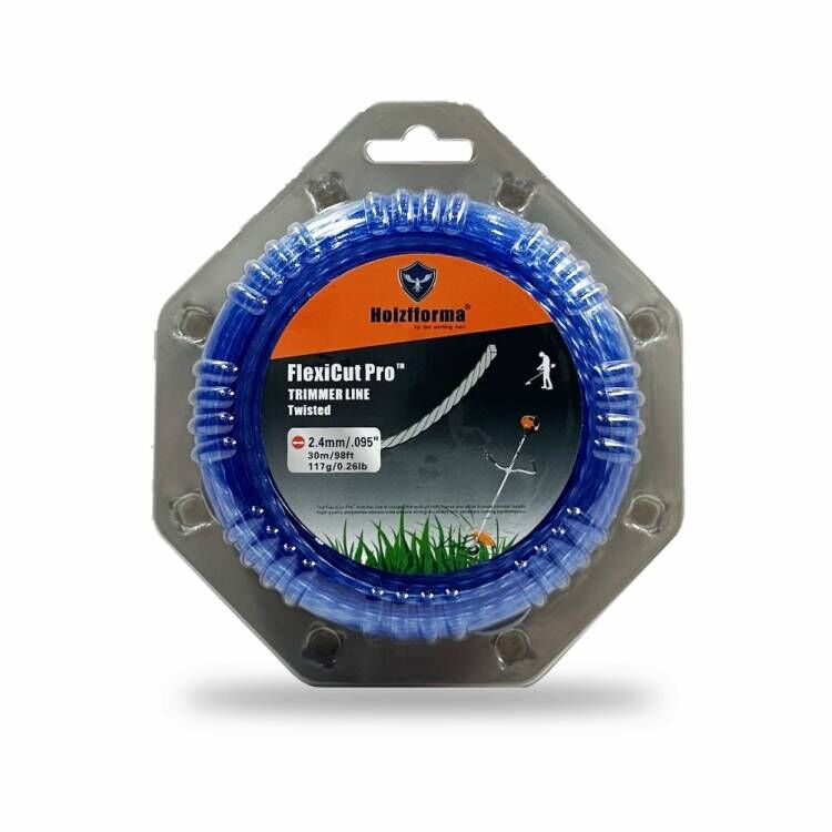 Holzfforma FlexiCut Pro™ .095'' 98FT String Trimmer Cutting Line Twisted Type Durability Sharpness Low Noise and Top Grade Quality