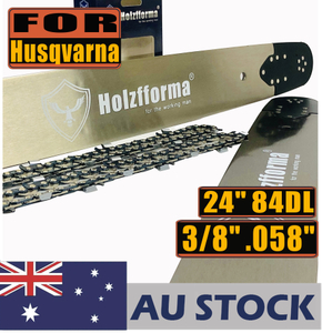 AU STOCK only to AU ADDRESS - Holzfforma® 24 Inch Guide Bar &Saw Chain Combo 3/8 .058 84DL For Husqvarna 61 66 266 268 272 281 288 365 372 385 390 394 395 480 562 570 575 2-4 Days Delivery Time Fast Shipping For AU Customers Only