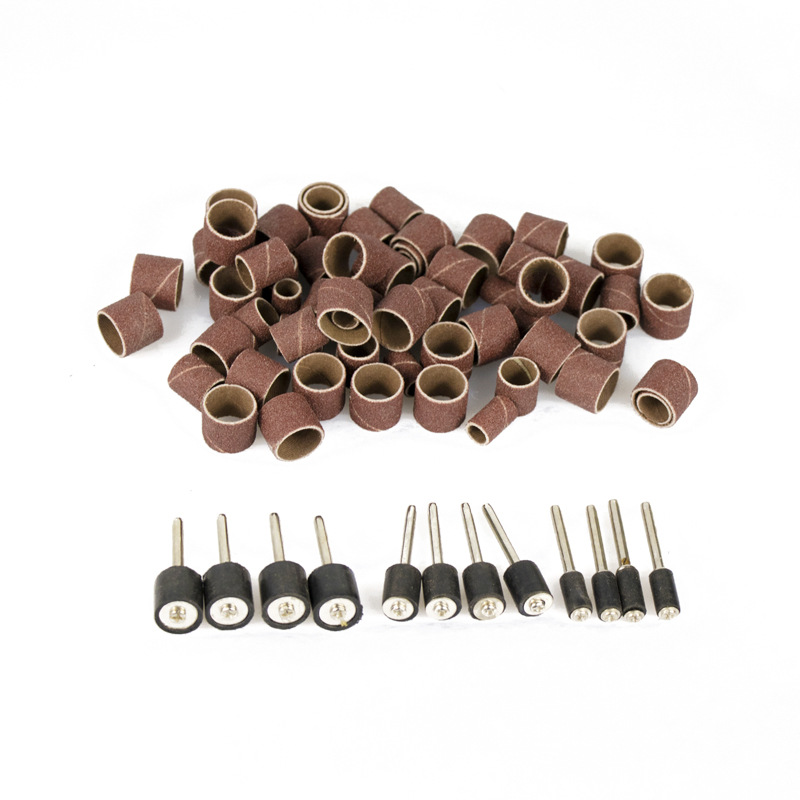 132pcs 120 Grit 1/4'' 3/8'' 1/2'' Sanding Drum with Sanding Mandrel Rotary Tool Accessories