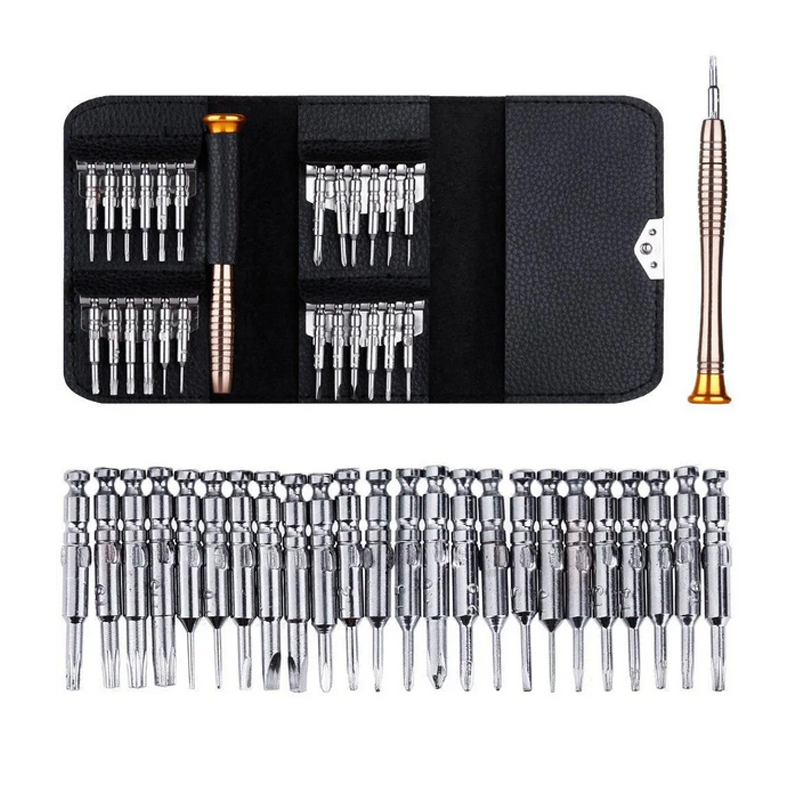 25 in 1 Multi-purpose Precision Screwdriver Wallet Set Repair Hand Tools with Pouch Bag