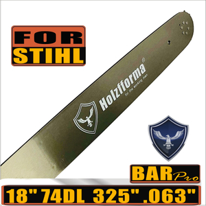 Holzfforma® .325 .063 18inch 74 Drive Links 3003-000-6817 Guide Bar For Stihl Chainsaw MS260 MS261 MS270 MS271 MS280 MS290 MS311 MS360 024 026 028 029 030 031 032 034 036