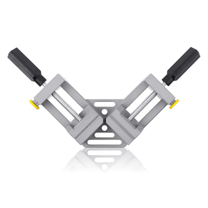 90° Right Angle Aluminum Alloy Woodworking Clamp with Double Handle Vice Holder Tools